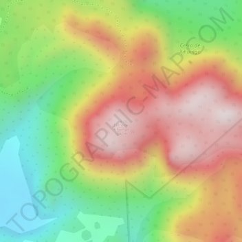 Mapa topográfico Cerro de Xihuingo, altitud, relieve