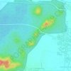 Mapa topográfico Gunung Kidul, altitud, relieve