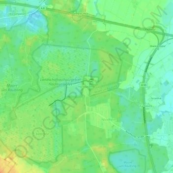 Mapa topográfico Hochrunstfilze, altitud, relieve