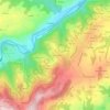 Mapa topográfico Les Combettes, altitud, relieve