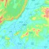 Mapa topográfico Yangchun, altitud, relieve