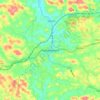 Mapa topográfico Kottarakkara, altitud, relieve