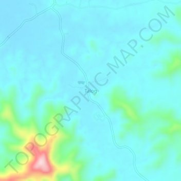 Mapa topográfico Talog, altitud, relieve