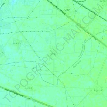 Mapa topográfico Bilga, altitud, relieve