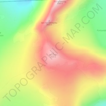 Mapa topográfico Steinkollen, altitud, relieve