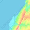 Mapa topográfico Lobito, altitud, relieve