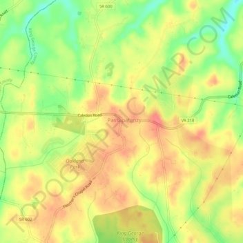 Mapa topográfico Gayles, altitud, relieve