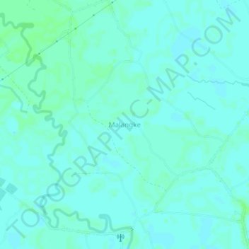 Mapa topográfico Malangke, altitud, relieve