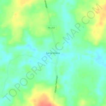Mapa topográfico Santo Hilario, altitud, relieve