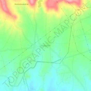 Mapa topográfico Vadgaon, altitud, relieve