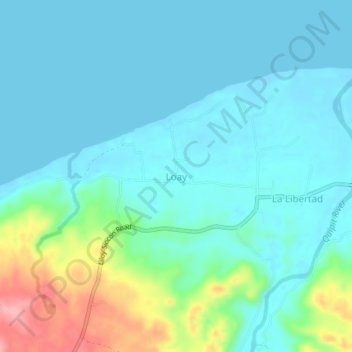 Mapa topográfico Loay, altitud, relieve