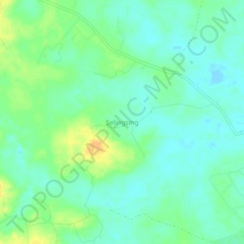 Mapa topográfico Selingsing, altitud, relieve