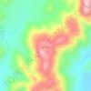 Mapa topográfico Cerr Blanco, altitud, relieve
