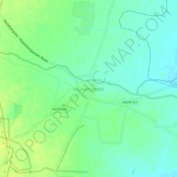 Mapa topográfico Munainjipatti, altitud, relieve