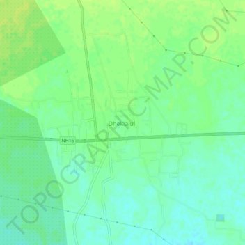 Mapa topográfico Dhekiajuli, altitud, relieve