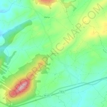 Mapa topográfico Variz, altitud, relieve