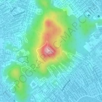 Mapa topográfico Morro da Boa Vista, altitud, relieve