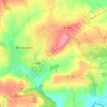 Mapa topográfico Le Melleret, altitud, relieve