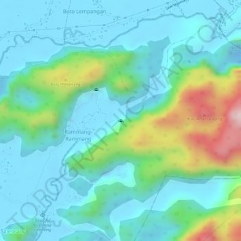 Mapa topográfico Cristal's Cave, altitud, relieve