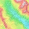 Mapa topográfico Granges de la Vallée Étroite, altitud, relieve