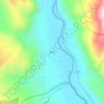 Mapa topográfico Electric, altitud, relieve
