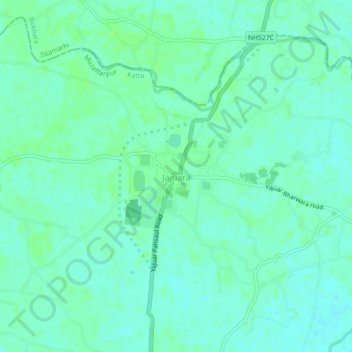 Mapa topográfico Jajuara, altitud, relieve