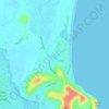Mapa topográfico Lennox Head, altitud, relieve