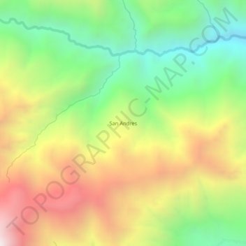 Mapa topográfico San Andres, altitud, relieve