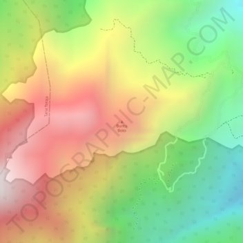 Mapa topográfico Buntu Boto, altitud, relieve