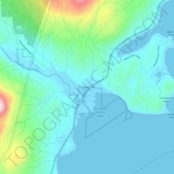 Mapa topográfico Duckabush, altitud, relieve
