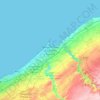 Mapa topográfico Mohammédia, altitud, relieve