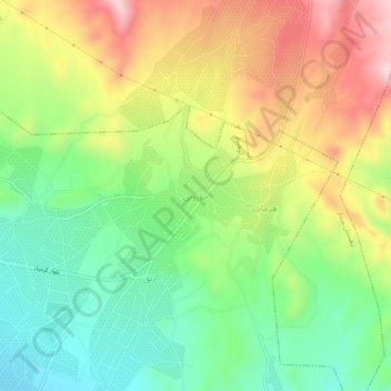 Mapa topográfico خوروین, altitud, relieve