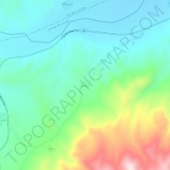 Mapa topográfico Karameh, altitud, relieve