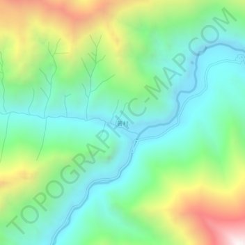Mapa topográfico Pu, altitud, relieve