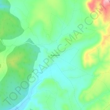 Mapa topográfico Bujarrabal, altitud, relieve