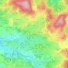 Mapa topográfico Le Monteil, altitud, relieve