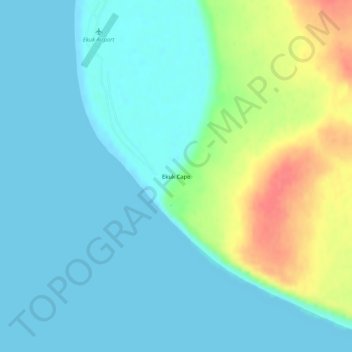 Mapa topográfico Ekuk Cape, altitud, relieve