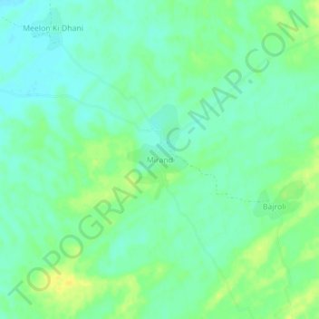 Mapa topográfico Mirand, altitud, relieve