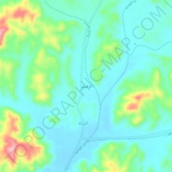 Mapa topográfico Umm al Birak, altitud, relieve