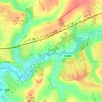 Mapa topográfico Freefolk, altitud, relieve
