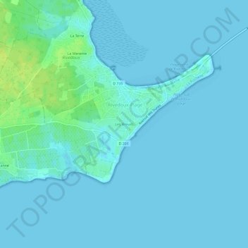 Mapa topográfico Les Breuils, altitud, relieve