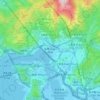 Mapa topográfico Tsuen Wan, altitud, relieve