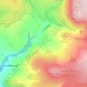 Mapa topográfico Wapsworthy, altitud, relieve