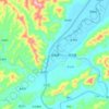 Mapa topográfico Liantan, altitud, relieve