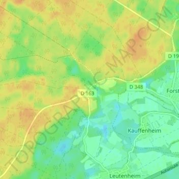 Mapa topográfico Koenigsbruck, altitud, relieve