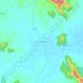 Mapa topográfico Ban Huai Pladuk, altitud, relieve