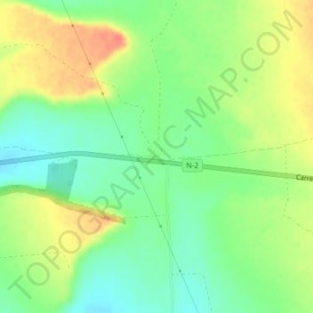 Mapa topográfico Ventas del Rey, altitud, relieve