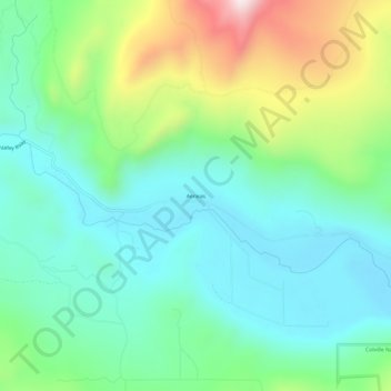 Mapa topográfico Aeneas, altitud, relieve