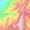 Mapa topográfico La Grita, altitud, relieve