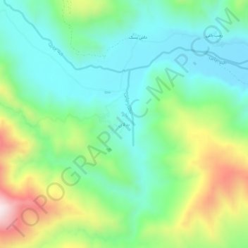 Mapa topográfico Bedelan, altitud, relieve